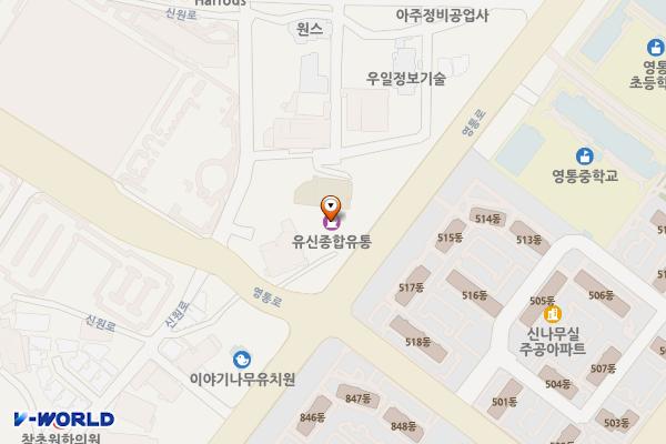 유신주유소 위치 지도 — 경기도 수원시 영통구 영통로 299(매탄동)