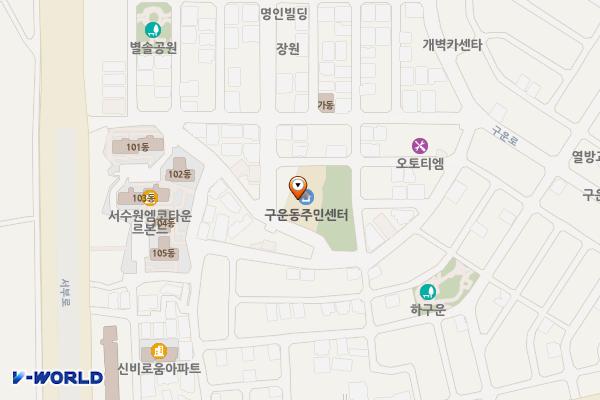 구운동행정복지센터 위치 지도 — 경기도 수원시 권선구 구운로47번길 57-33(구운동)