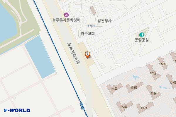 화서1동행정복지센터 위치 지도 — 경기도 수원시 팔달구 동말로4번길 10(화서동)