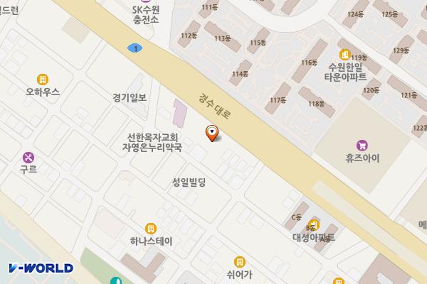 화물자동차경기지부 위치 지도 — 경기도 수원시 장안구 경수대로 963(송죽동)