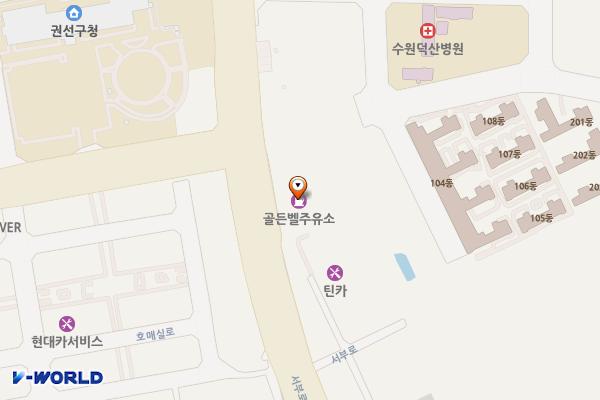 골든벨주유소 위치 지도 — 경기도 수원시 권선구 서부로 1650 (고색동)