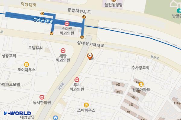 율전 위치 지도 — 경기도 수원시 장안구 서부로2142(율전동)
