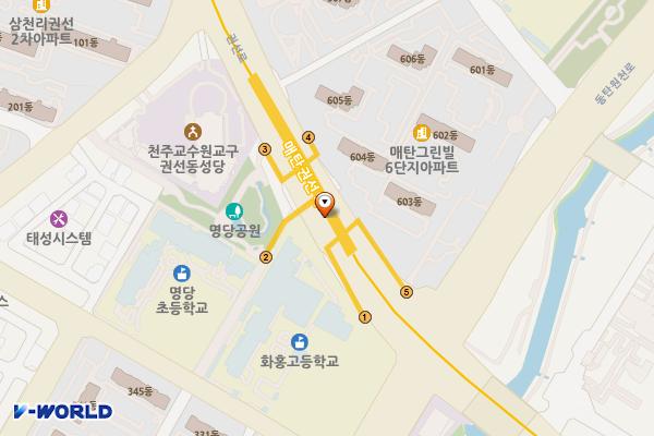 매탄권선역 화장실 위치 지도 — 경기도 수원시 영통구 권선로 841 지하(매탄동)