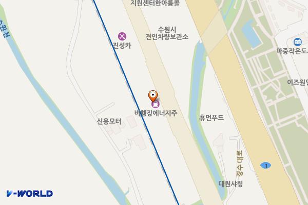 비행장주유소 위치 지도 — 경기도 수원시 권선구 정조로 291(대황교동)