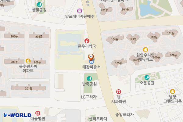 태장파출소 위치 지도 — 경기도 수원시 영통구 영통로143(망포동)