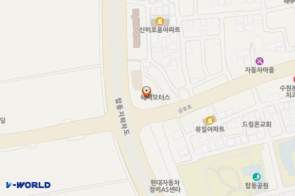 필드스크린 골프존 위치 지도 — 경기도 수원시 권선구 서부로 1858(구운동)