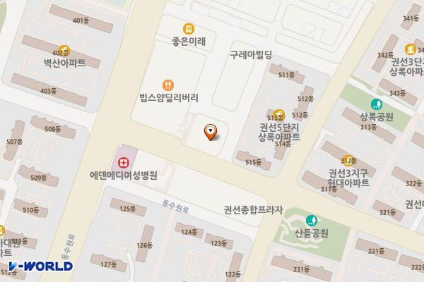 베스토아빌딩 위치 지도 — 경기도 수원시 권선구 세권로304번길 62 (권선동)