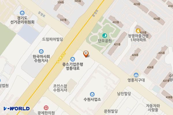 지에스칼텍스(주) 영통주유소 위치 지도 — 경기도 수원시 영통구 청명로 107(영통동)