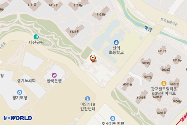 광교노인복지관 3층 위치 지도 — 경기도 수원시 영통구 센트럴타운로 22(이의동)