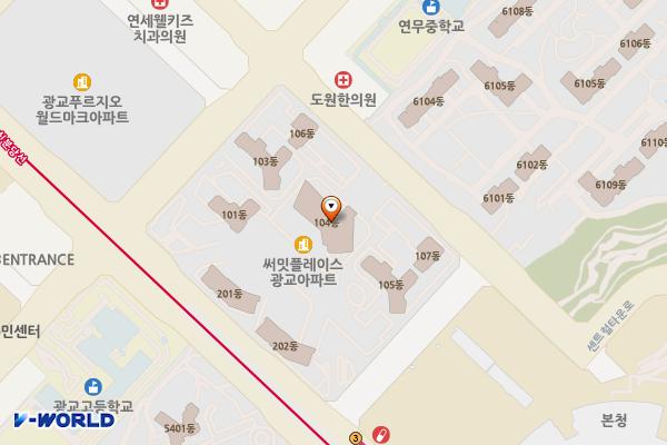 롯데마트 광교점 위치 지도 — 경기도 수원시 영통구 센트럴타운로 85 (이의동, 광교C1 호반베르디움, Summit Place광교)