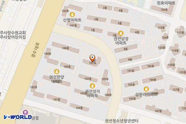 다정어린이공원(어공3호) 위치 지도 — 경기도 수원시 권선구 경수대로302번길 32(권선동)