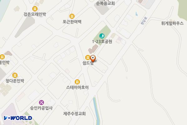 삼양일동 1654-2, 원당로 45 위치 지도 — 제주특별자치도 제주시 삼양일동 1654-2