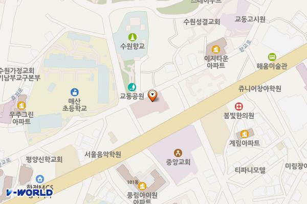 팔달구보건소 위치 지도 — 경기도 수원시 팔달구 팔달산로 6(교동)