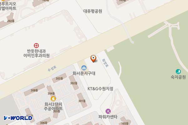 서부주유소 위치 지도 — 경기도 수원시 팔달구 수성로 188 (화서동)