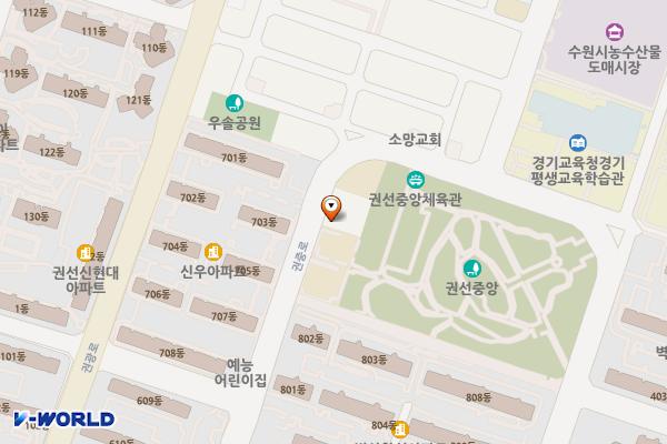 곡선동우체국 위치 지도 — 경기도 수원시 권선구 권중로 81(권선동)