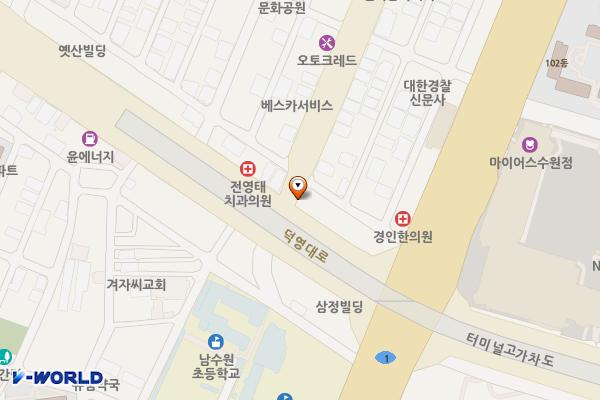 세진셀프세차장 위치 지도 — 경기도 수원시 권선구 장다리로 2(세류동)