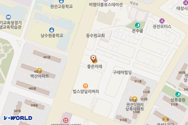 나눔프라자 위치 지도 — 경기도 수원시 권선구 동수원로242번길 6(권선동)