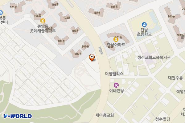 해오름도서관 위치 지도 — 경기도 성남시 중원구 희망로 403 (중앙동)