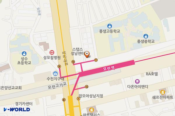 써미트빌딩 위치 지도 — 경기도 성남시 수정구 산성대로 95 (수진동)