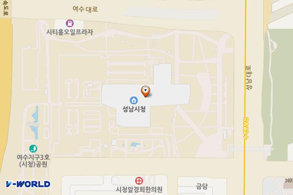 성남시청(시의회) 위치 지도 — 경기도 성남시 중원구 성남대로 997 (여수동)