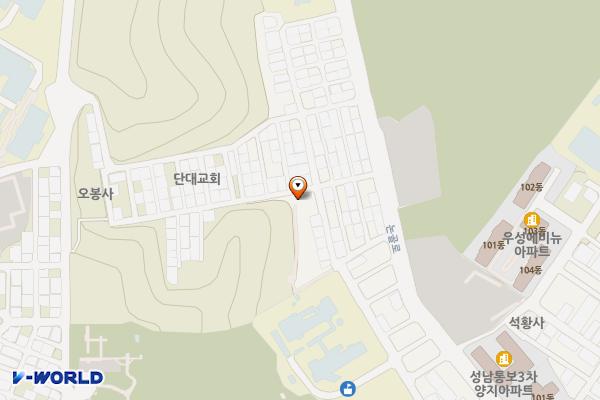 논골 소공원 위치 지도 — 경기도 성남시 수정구 논골로53번길 9 (단대동)