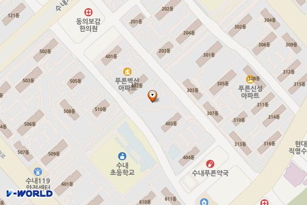 푸른어린이공원 위치 지도 — 경기도 성남시 분당구 수내3동 127