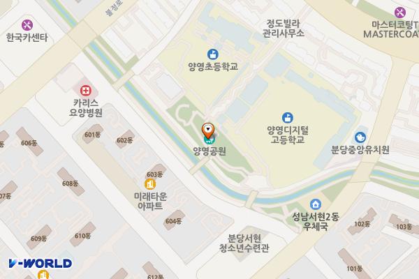 양영어린이공원 위치 지도 — 경기도 성남시 분당구 서현2동 317-1