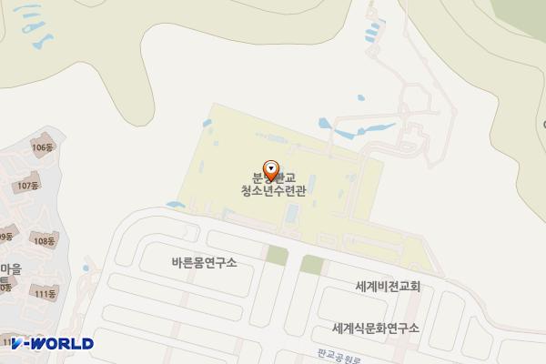 판교공원(인공암벽장 옆) 위치 지도 — 경기도 성남시 분당구 판교공원로4길 27 (판교동)