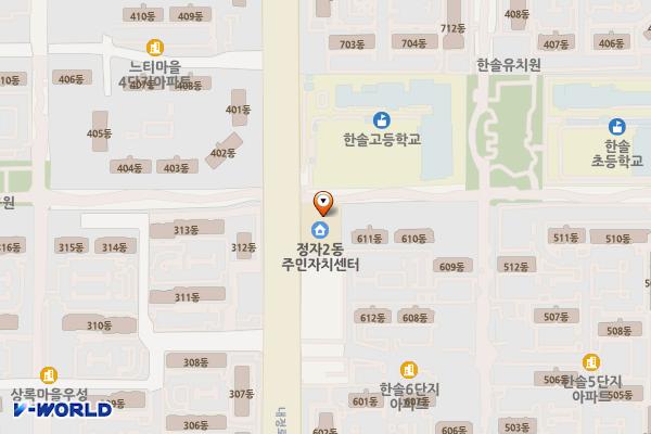 정자2동행정복지센터 위치 지도 — 경기도 성남시 분당구 내정로 66 (정자동)