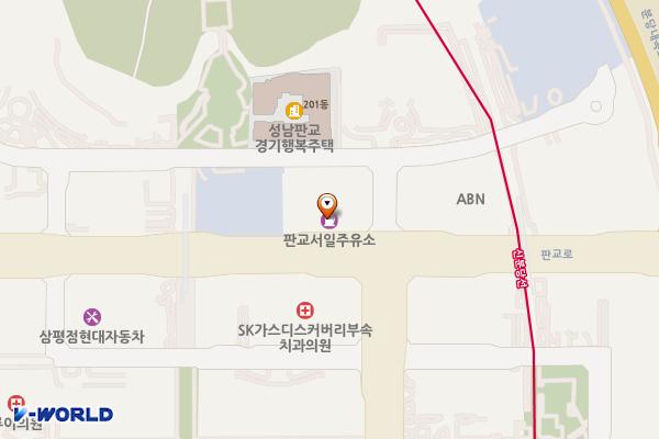 GS칼텍스(주) 판교서일주유소 위치 지도 — 경기도 성남시 분당구 판교로 315 (삼평동)