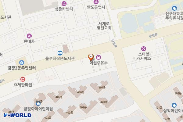 금광공영주차장 위치 지도 — 경기도 성남시 중원구 광명로 366 (금광동)