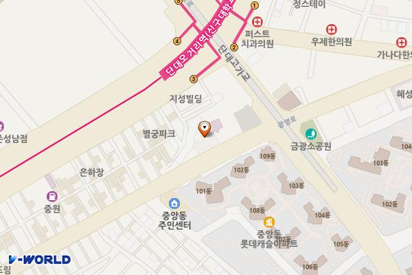 성남제일교회 위치 지도 — 경기도 성남시 중원구 광명로 273(중앙동)