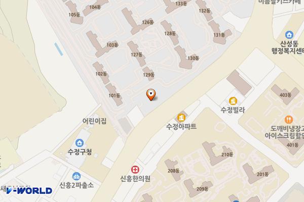 산성역포레스티아서문상가(L층) 위치 지도 — 경기도 성남시 수정구 수정로 291, 산성역포레스티아아파트 (신흥동)