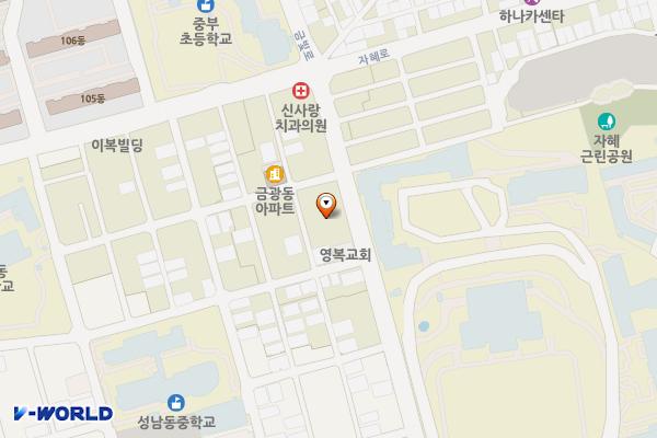 월드비전 위치 지도 — 경기도 성남시 중원구 금빛로 89 (금광동)