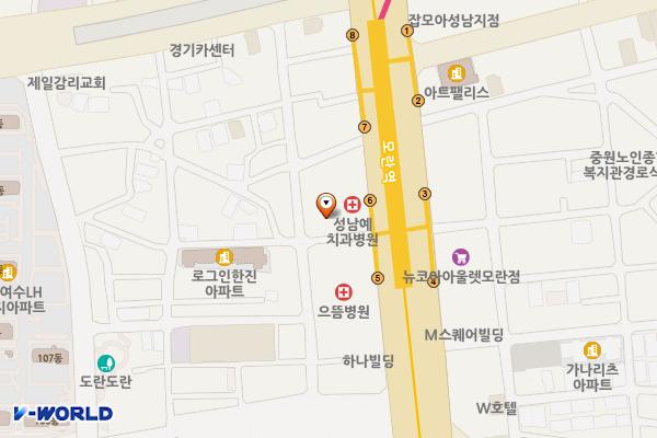 고려탑신경외과 위치 지도 — 경기도 성남시 중원구 성남대로 1139번길 6 (성남동)