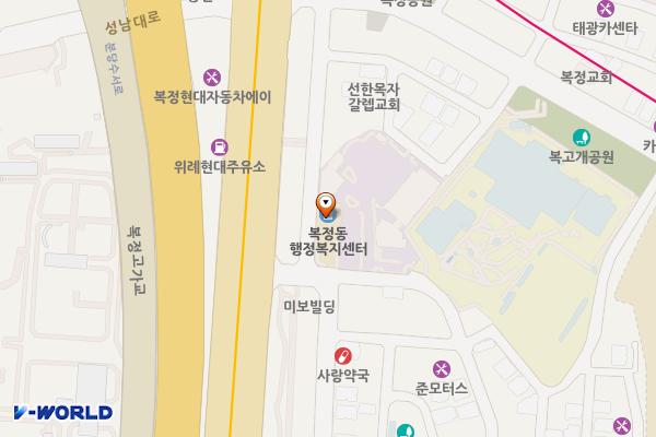 복정동행정복지센터 위치 지도 — 경기도 성남시 수정구 복정로 144 (복정동)