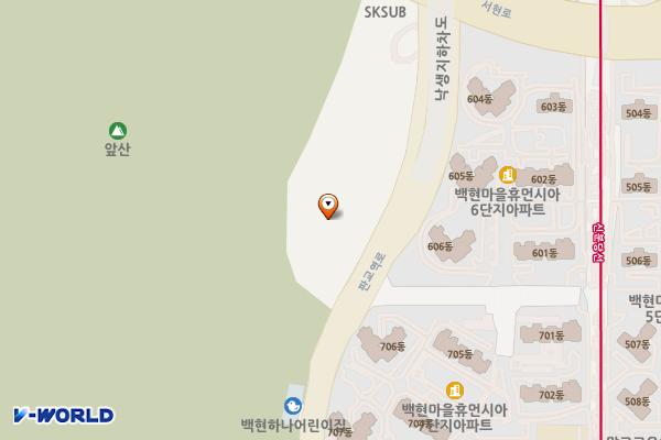 판교노인종합복지관 위치 지도 — 경기도 성남시 분당구 판교역로 99(백현동)