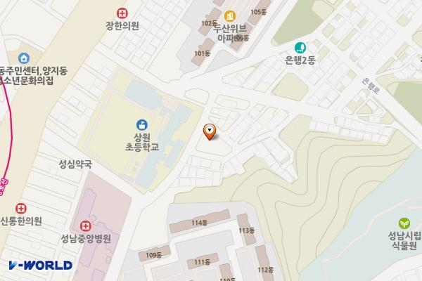 은행동제6공영주차장 위치 지도 — 경기도 성남시 중원구 자혜로17번길 44-7 (은행동)