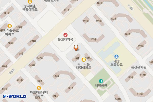 코끼리상가 위치 지도 — 경기도 성남시 분당구 내정로166번길 7-6 (수내동)