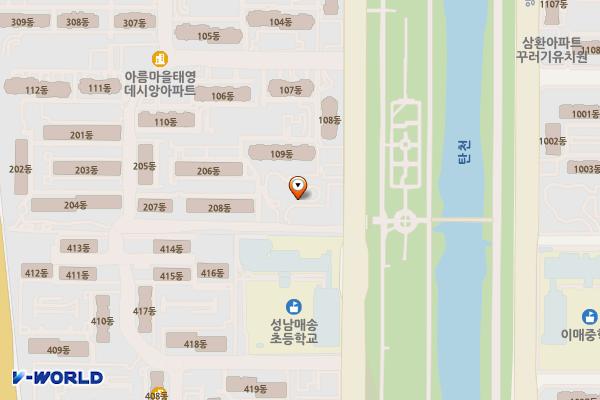 아름어린이공원 위치 지도 — 경기도 성남시 분당구 이매2동 134