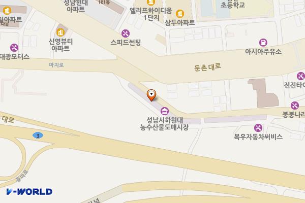 하대원공설시장 위치 지도 — 경기도 성남시 중원구 마지로 118 (하대원동)