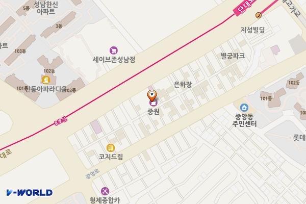 중원에너지 위치 지도 — 경기도 성남시 중원구 산성대로 336 (중앙동)