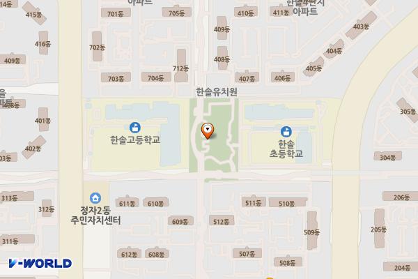 한솔어린이공원 위치 지도 — 경기도 성남시 분당구 정자동 114
