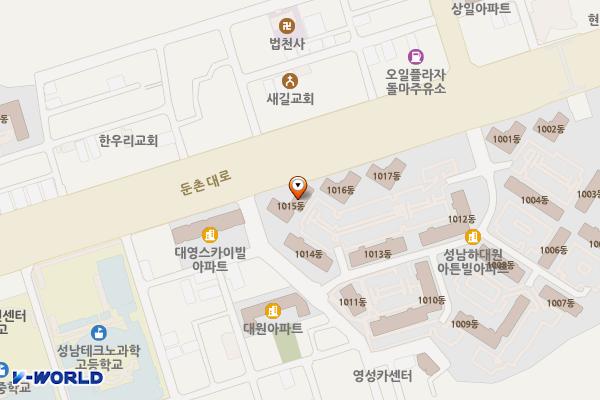 아튼빌상가(1층) 위치 지도 — 경기도 성남시 중원구 둔촌대로 300 (하대원동, 아튼빌아파트)