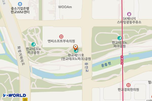 테크노공원(NC소프트 옆) 위치 지도 — 경기도 성남시 분당구 판교역로 203 (삼평동)