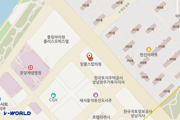 에클라트Ⅰ 위치 지도 — 경기도 성남시 분당구 서현로 184 (서현동)