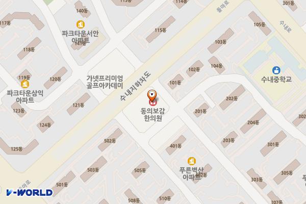 현대프라자시장 위치 지도 — 경기도 성남시 분당구 돌마로 364 (수내동)