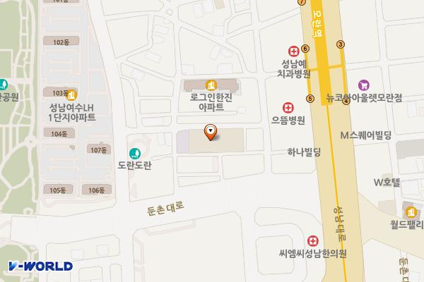 모란종합시장 위치 지도 — 경기도 성남시 중원구 둔촌대로 69번길 8 (성남동)
