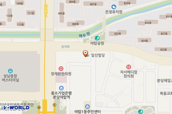이코노샤르망빌딩 위치 지도 — 경기도 성남시 분당구 장미로 86 (야탑동)