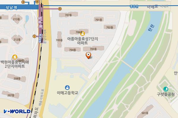 이매길어린이공원 위치 지도 — 경기도 성남시 분당구 이매2동 148